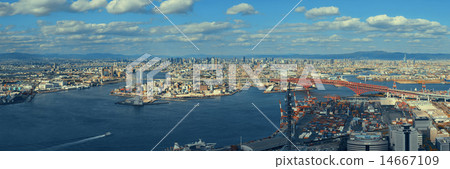 Osaka rooftop view Osaka rooftop view 14667109