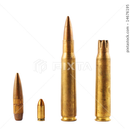 Metal bullet isolated Metal bullet isolated 14676195