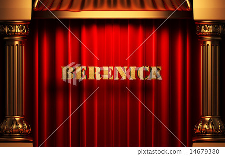 berenice golden word on red curtain berenice golden word on red curtain 14679380