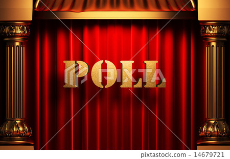 poll golden word on red curtain poll golden word on red curtain 14679721