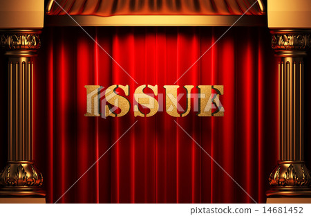 issue golden word on red curtain issue golden word on red curtain 14681452