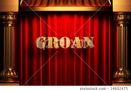 groan golden word on red curtain groan golden word on red curtain 14682475