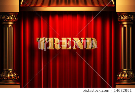 trend golden word on red curtain trend golden word on red curtain 14682991