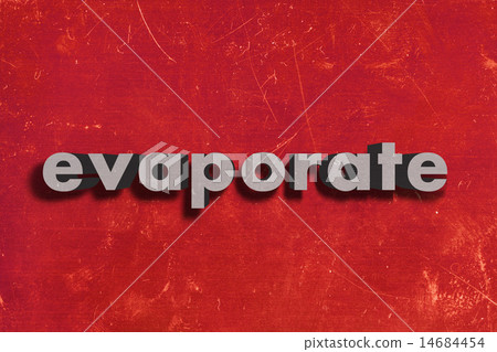 evaporate word on red wall 14684454