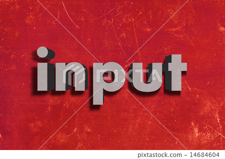 input word on red wall 14684604