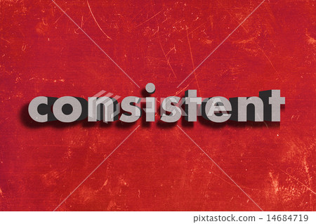 consistent word on red wall consistent word on red wall 14684719