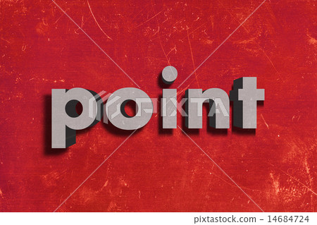 point word on red wall 14684724