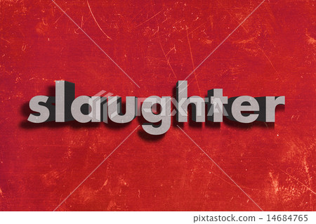 slaughter word on red wall - Stock Illustration [14684765] - PIXTA