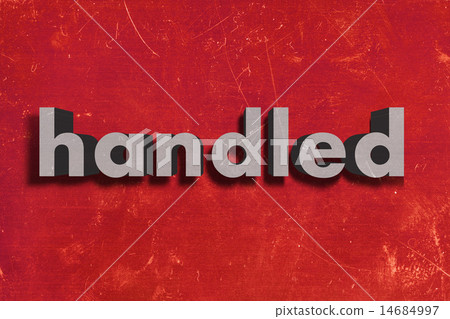 handled word on red wall - Stock Illustration [14684997] - PIXTA