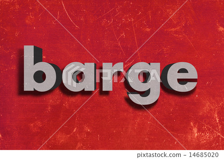 barge word on red wall 14685020