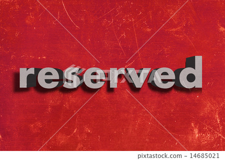 reserved word on red wall 14685021