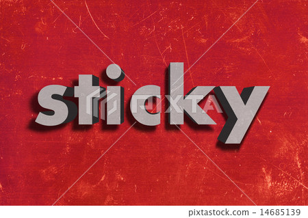 sticky word on red wall sticky word on red wall 14685139