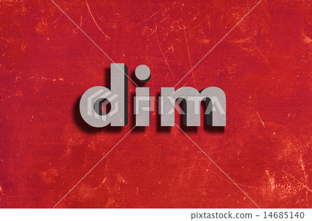 dim word on red wall 14685140