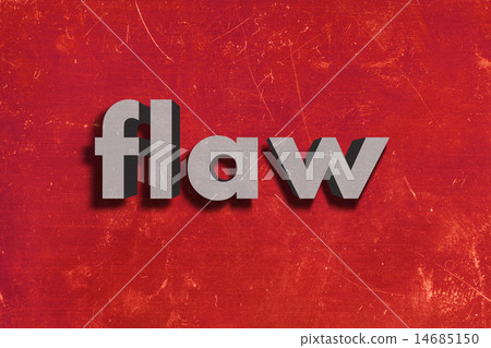 flaw word on red wall 14685150