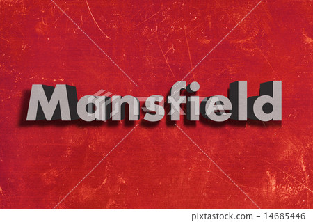 Mansfield word on red wall Mansfield word on red wall 14685446