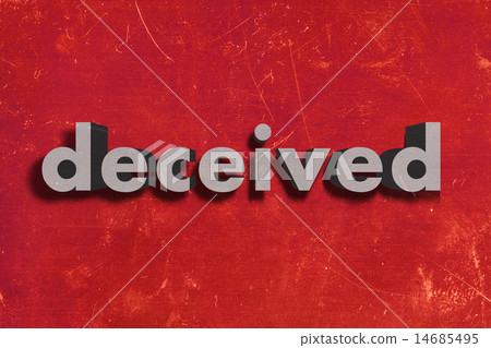 deceived word on red wall deceived word on red wall 14685495