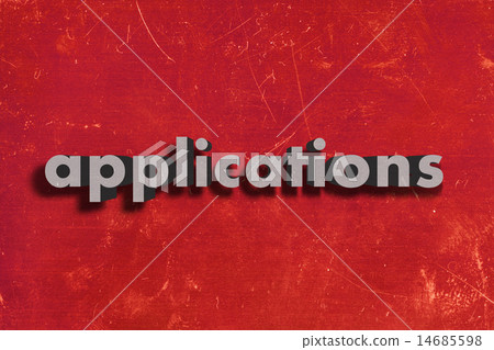 applications word on red wall - Stock Illustration [14685598] - PIXTA
