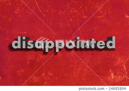 disappointed word on red wall 14685804