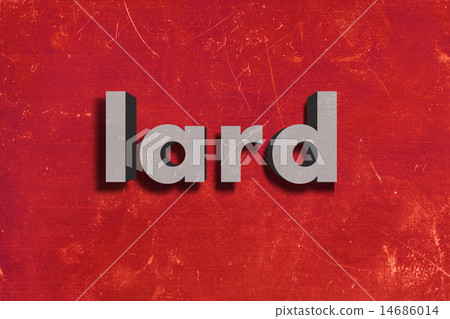lard word on red wall 14686014