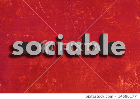 sociable word on red wall 14686177