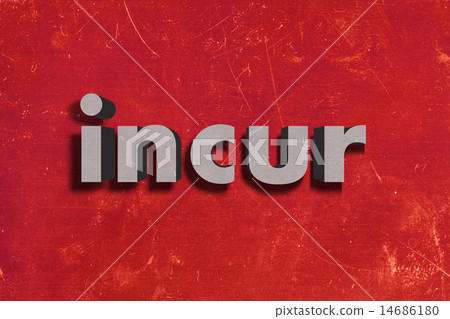 incur word on red wall 14686180