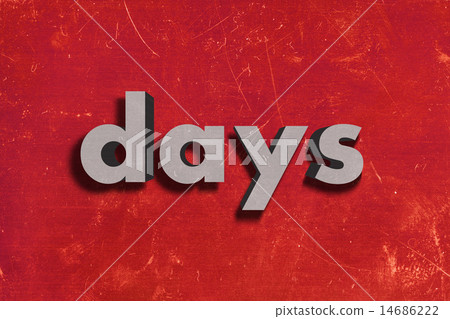 days word on red wall 14686222