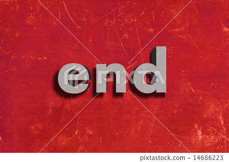 end word on red wall 14686223
