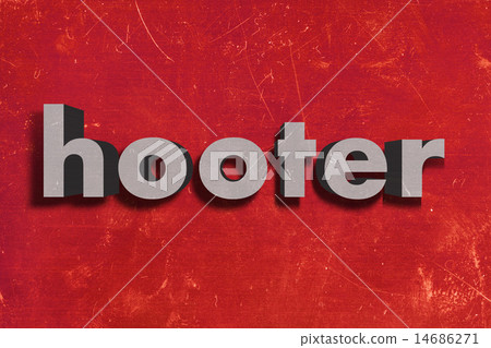 hooter word on red wall 14686271