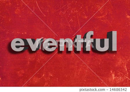 eventful word on red wall eventful word on red wall 14686342