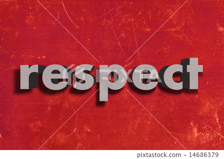 respect word on red wall 14686379