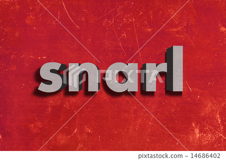 snarl word on red wall 14686402