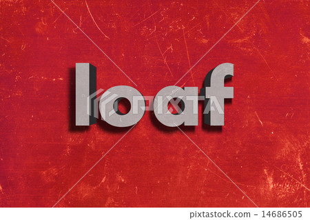loaf word on red wall 14686505