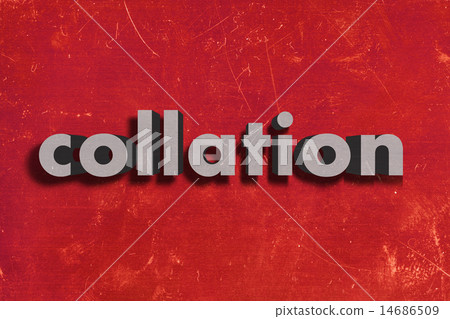 collation word on red wall collation word on red wall 14686509