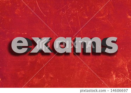 exams word on red wall exams word on red wall 14686697