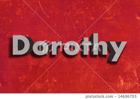 Dorothy word on red wall 14686703