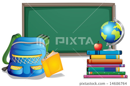 Blackboard and backpack Blackboard and backpack 14686764