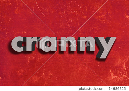 cranny word on red wall cranny word on red wall 14686823