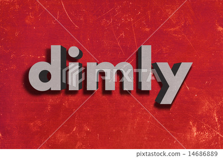 dimly word on red wall 14686889