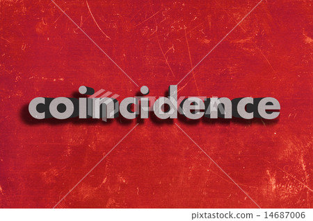 coincidence word on red wall 14687006