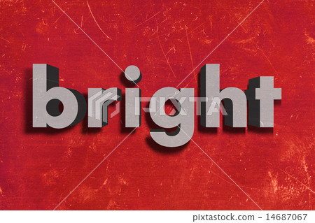 bright word on red wall 14687067