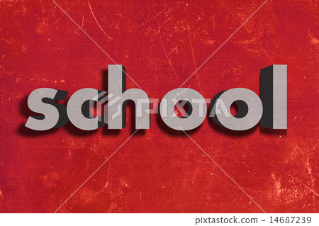 school word on red wall school word on red wall 14687239
