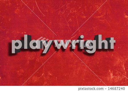 playwright word on red wall 14687240