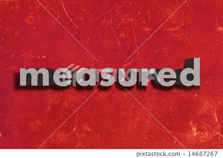 measured word on red wall 14687267