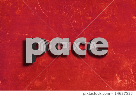 pace word on red wall Stock Illustration 14687553 PIXTA