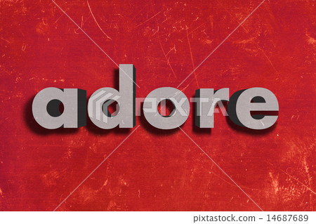 adore word on red wall adore word on red wall 14687689