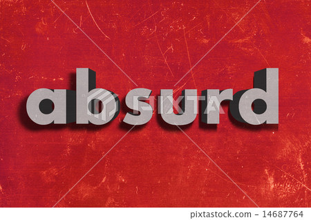 absurd word on red wall absurd word on red wall 14687764