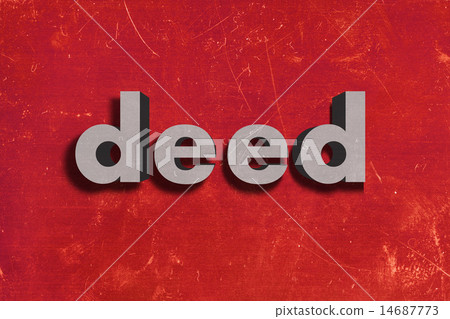 deed word on red wall 14687773
