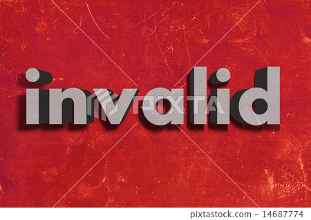 invalid word on red wall 14687774