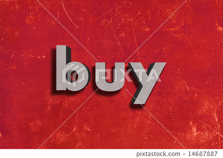 buy word on red wall 14687887