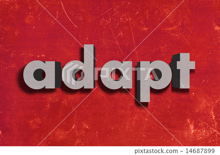 adapt word on red wall 14687899